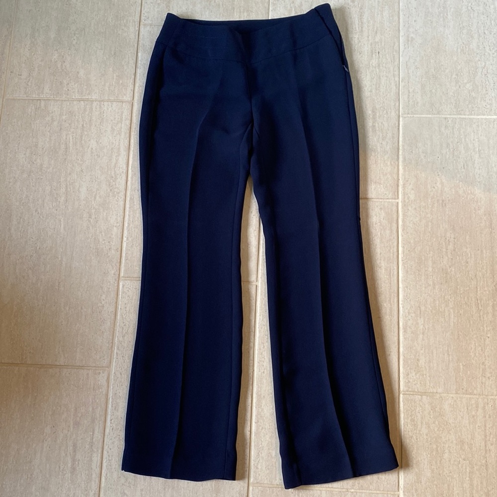 CAbi navy dress pants, straight leg with side zipper. Never been worn